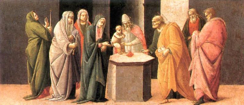 BARTOLOMEO DI GIOVANNI Predella: Presentation at the Temple  dd oil painting picture